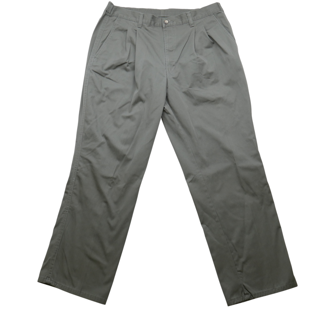 Puritan Pants Mens 36x29 Elastic Waist Straight Leg Casual Green Back Pockets
